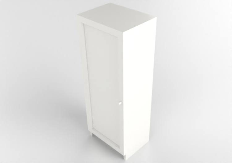 Estantes 3D - Estante com porta de madeira envernizada -...