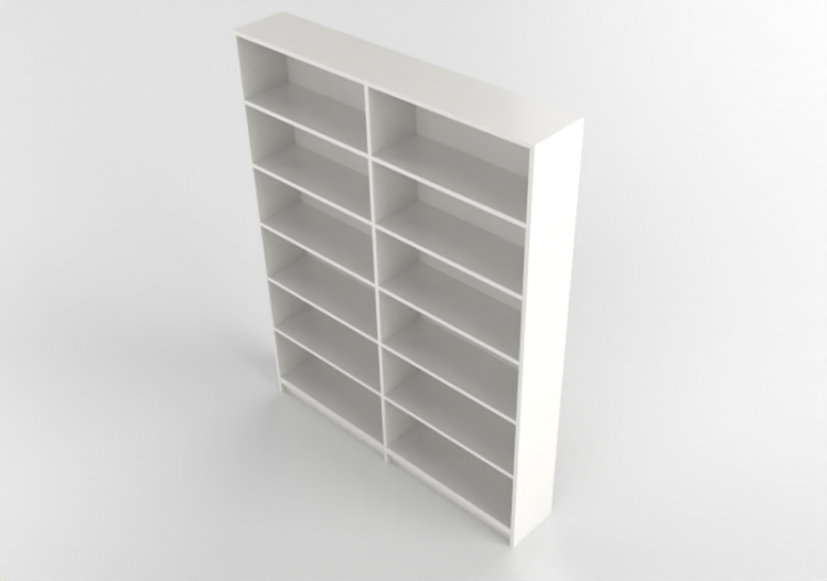 3D Book shelf - Lacquered wood bookcase - Ikea - Billy -...