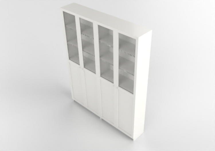 Librerie 3D - Libreria con ante in legno laccato - Ikea -...