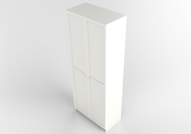 3D Book shelf - Bookcase with lacquered wooden doors - Ikea...