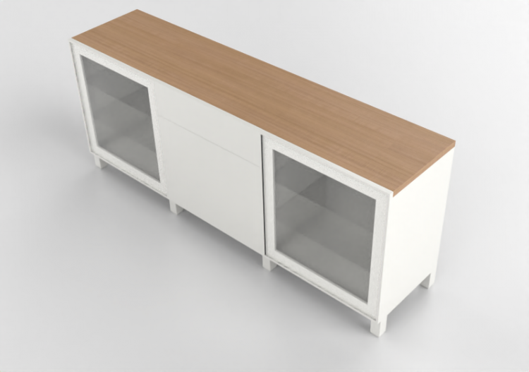 Meubles 3D - Meuble en bois laqué - Ikea - Besta - ACCA...