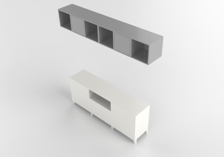 Móveis 3D - Conjunto de móveis para TV - Ikea - Besta -...