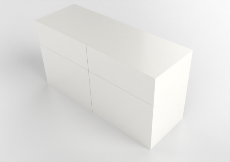 Móveis 3D - Móvel de madeira envernizada - Ikea - Besta -...