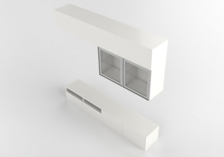 Móveis 3D - Conjunto de móveis para TV - Ikea - Besta -...