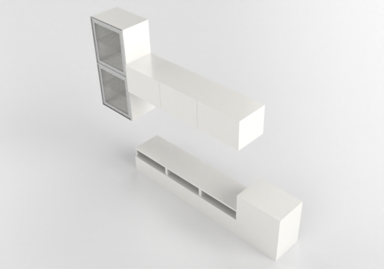 Mobili 3D - Composizione di mobili per TV - Ikea - Besta -...