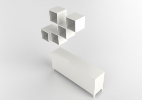 Móveis 3D - Conjunto de móveis para TV - Ikea - Besta - Eket