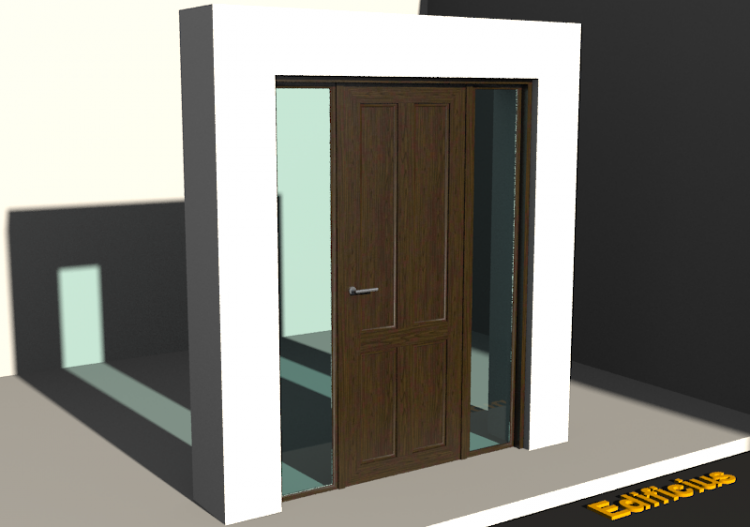 Carpinterías 3D - Clásica P[R] 1HB[4P]+2LUZLAT - ACCA...