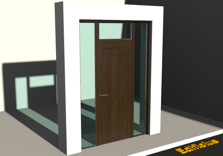 3D Tür/Fenster - Klassisch T[R] 1DF[1P]+2SL+1OBL - ACCA...