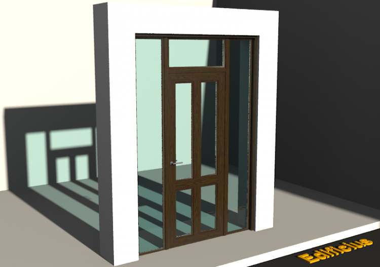 3D Tür/Fenster - Klassisch T[R] 1DF[4P]+2SL+1OBL - ACCA...