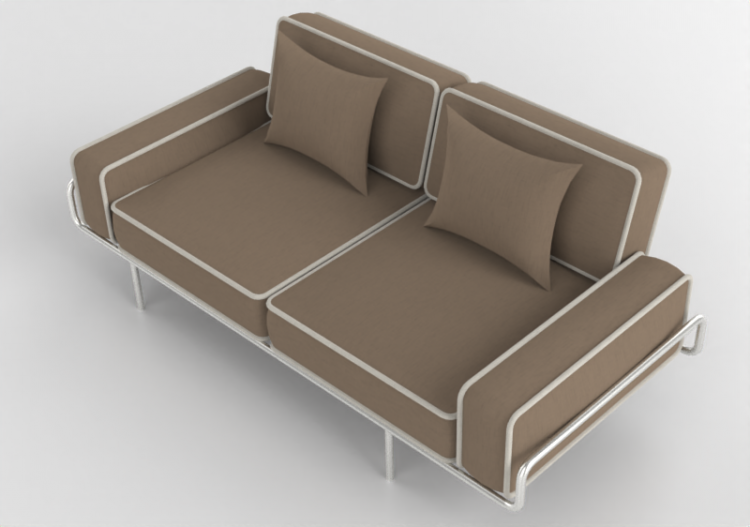 3D Sessel und Sofas - Sofa aus Stoff - Ikea - PS 2012 -...