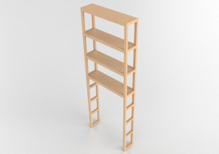 Bibliothèque 3D - Étagère en bois - Ikea - Molger - ACCA...