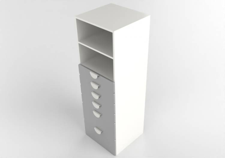 Estantes 3D - Estante de madeira envernizada - Ikea -...