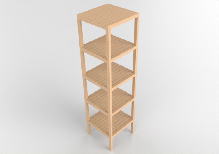 Librerías y Contenedores 3D - Estante de madera - Ikea -...