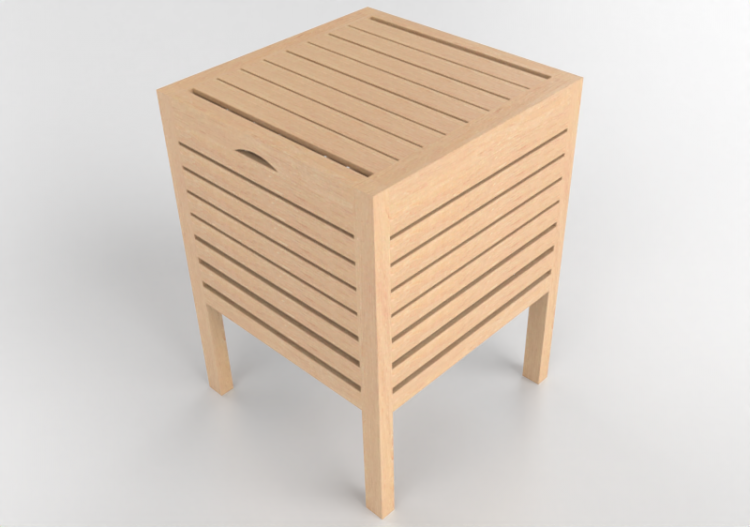 Estantes 3D - Banqueta de madeira - Ikea - Molger - ACCA...