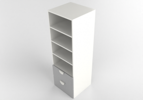 3D Bookshelves and Containers - Lacquered wood bookcase - Ikea - Småstad