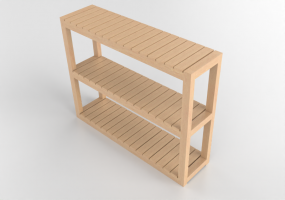 3D Bookshelves and Containers - Wooden shelf - Ikea - Molger