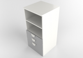 3D Bookshelves and Containers - Lacquered wood bookcase - Ikea - Småstad