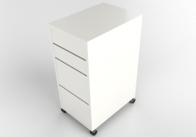 Armoires 3D - Commode en bois laqué - Ikea - Micke