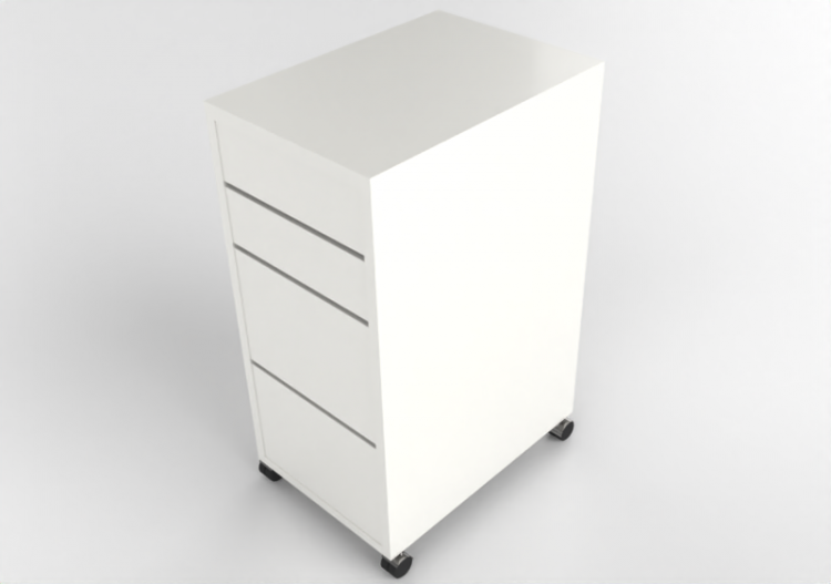 Armoires 3D - Commode en bois laqué - Ikea - Micke - ACCA...