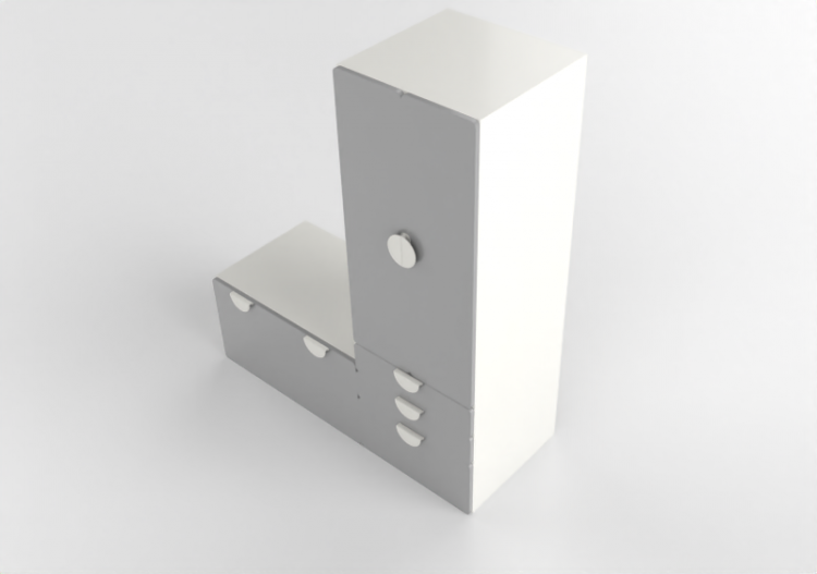 Wardrobes and Cabinets 3D - Wardrobe composition - Ikea -...