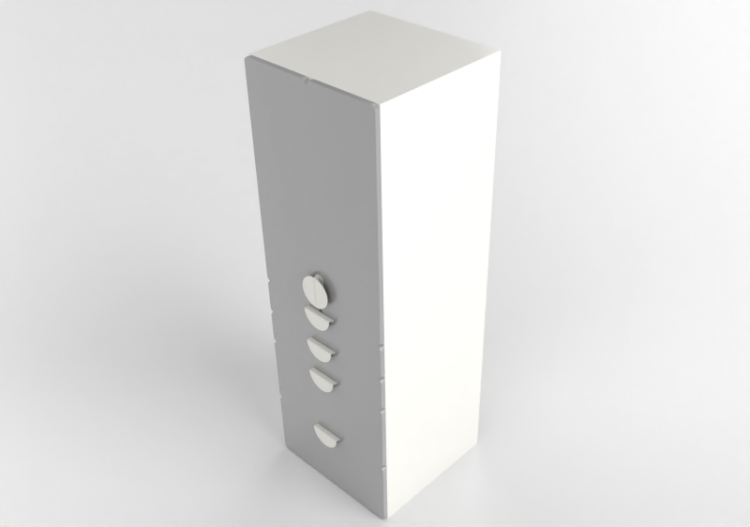 Armarios y Cómodas 3D - Armario de madera lacada - Ikea -...