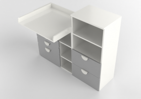 3D Schränke und Kommoden - Kombination von Schränken - Ikea - Småstad