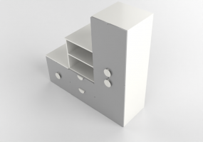 Wardrobes and Cabinets 3D - Wardrobe composition - Ikea - Småstad