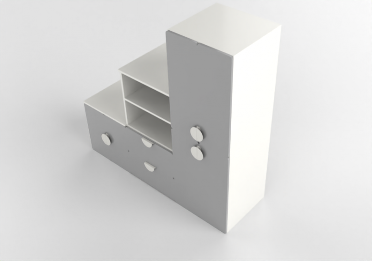 Wardrobes and Cabinets 3D - Wardrobe composition - Ikea -...
