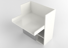 Meubles 3D - Bureau en bois laqué - Ikea - Småstad