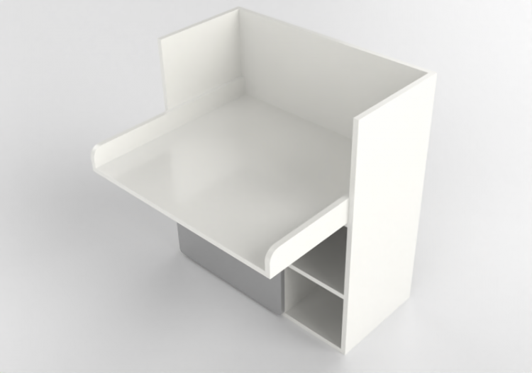 3D Möbel - Schreibtisch aus Holz lackiert - Ikea - Småstad...