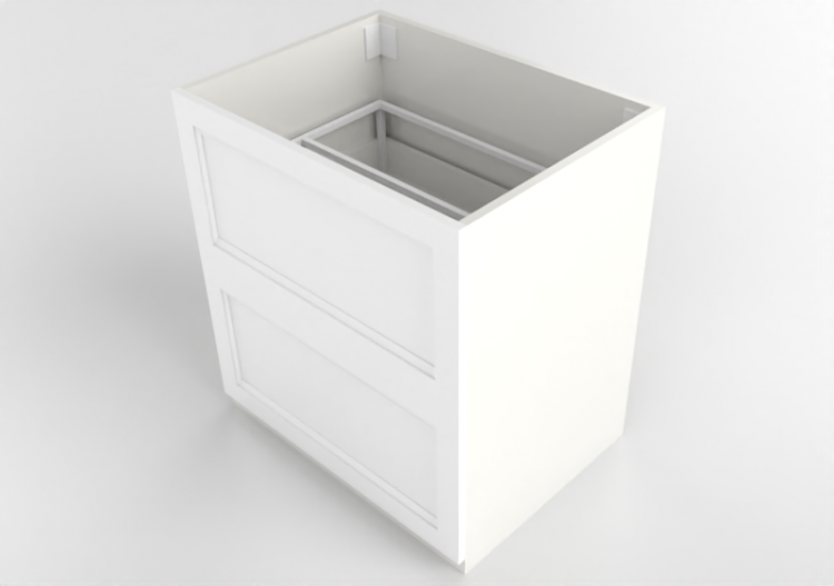 底部 - Lacquered wood sink base cabinet - Ikea - Metod -...