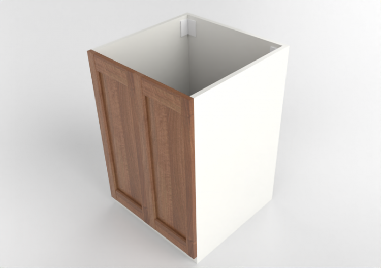 Bases 3D - Lavatório com gabinete de madeira envernizada -...