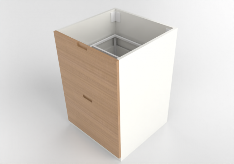 3D Bases - Mueble base de madera lacada para fregadero -...