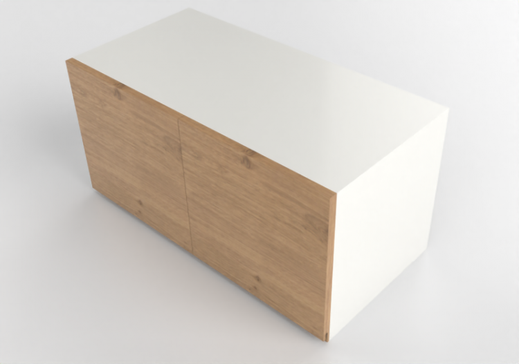 Pensili 3D - Pensile orizzontale in legno laccato - Ikea -...