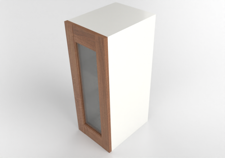 Armoires supérieures 3D - Élément mural en bois laqué -...