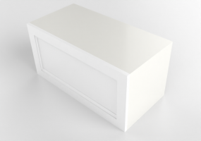 3D Hanging cabinets - Horizontal wall cabinet in lacquered wood - Ikea - Metod - Axstad