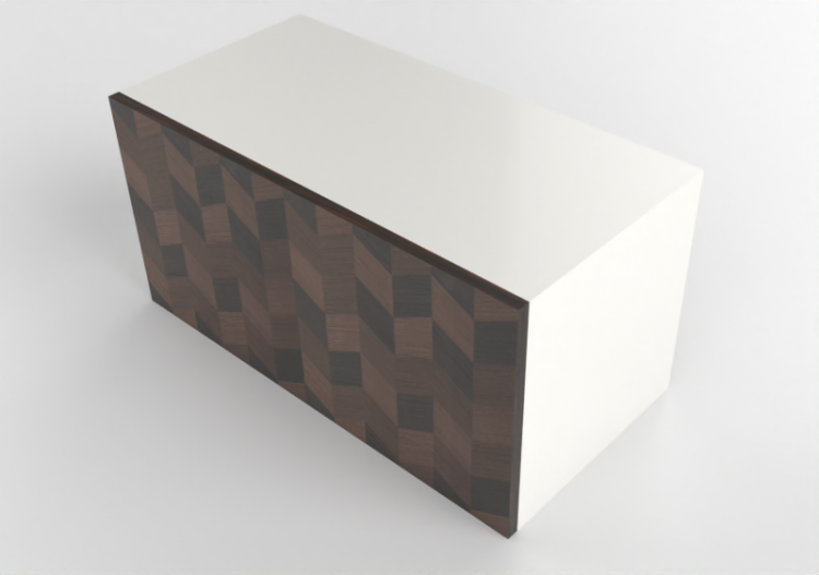 3d Hängeschränke - Horizontaler Hängeschrank aus Holz...