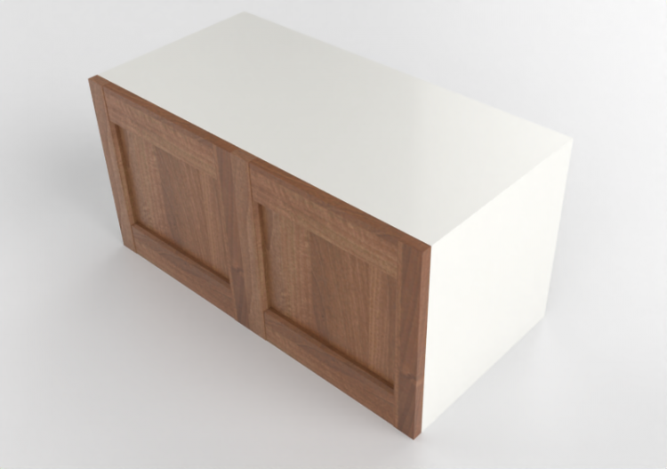 Colgantes 3D - Mueble alto horizontal de madera lacada -...