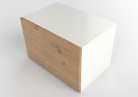 3D Hanging cabinets - Horizontal wall cabinet in lacquered wood - Ikea - Metod - Voxtorp