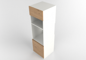 3D Säulen - Hochschrank aus Holz lackiert - Ikea - Metod - Voxtorp