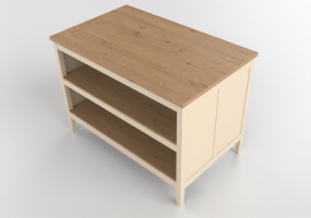 3D Möbel - Kücheninsel aus Holz lackiert - Ikea - Tornviken