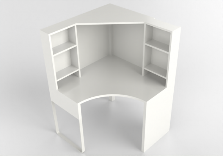 3D Schreibtische - Schreibtisch aus Holz lackiert - Ikea -...