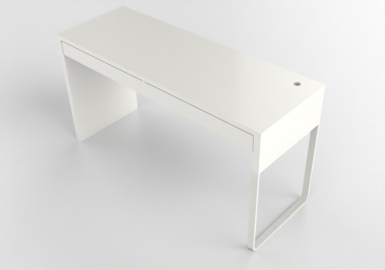 3D Desks - Lacquered wood desk - Ikea - Micke - ACCA...