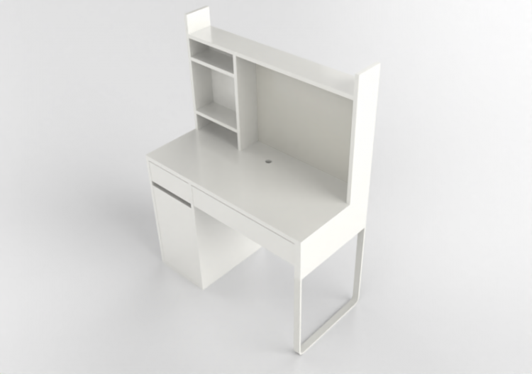 3D Desks - Lacquered wood desk - Ikea - Micke - ACCA...