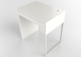 Escritorios 3D - Escritorio de madera lacada - Ikea - Micke