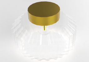 3D Deckenlampe - Deckenlampe aus Glas - Ikea - Solklint