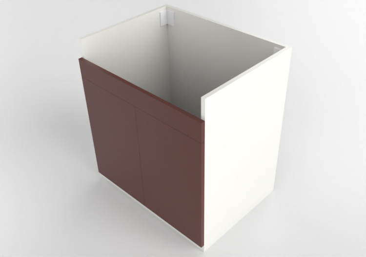 Armoires inférieures 3D - Élément bas pour évier en bois...