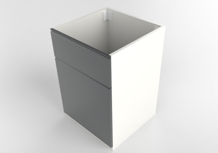 3D Unterschränke - Unterschrank für Spüle aus Holz lackiert...