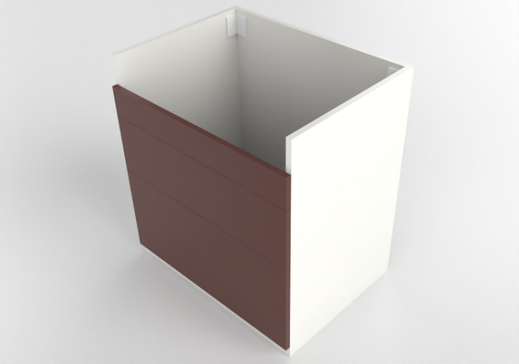 Armoires inférieures 3D - Élément bas pour évier en bois...
