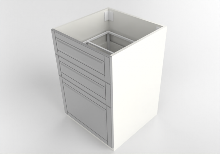 Basi 3D - Mobile base per lavello in legno laccato - Ikea -...